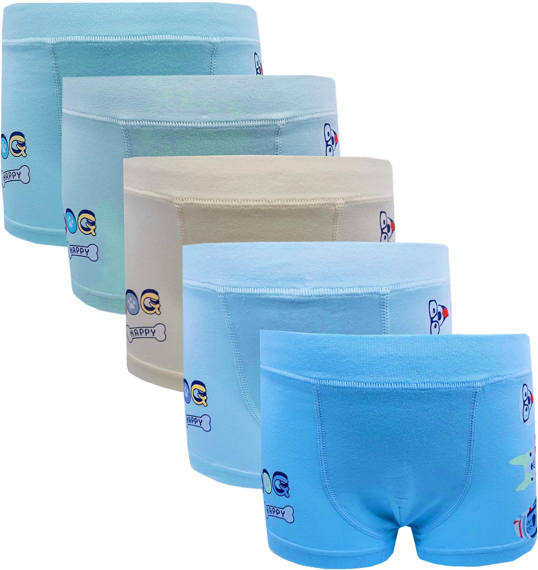 Boys Breathable Dinosaur Car Cotton Boxer Brief Underwear Sets