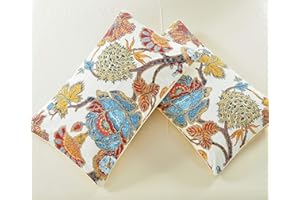 Softta 20×36 inches Pillowcases/Shams Shabby Flower Colorful Red Orange Luxury Bohemian Damask Floral for King/Cal King Size Farmhouse Flower 100% Egyptian Cotton Spring Baikal Pliiowcovers