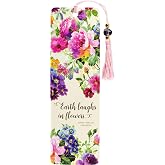 Peony Garden Beaded Bookmark