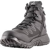 Belleville AMRAP Vapor BV970Z WP T Mid-Cut Tactical Boots for Men, Side Zip | All-Day E-TPU Comfort, Fast On/Off Access, Law Enforcement - Tactical Shoes for Men, Hiking Boots, Waterproof Boots for Men