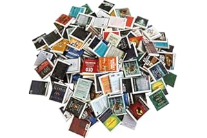 LUFEEMGA 200 PCS Book Miniatures Set, Mini Books for Anxiety Bookshelf, Dollhouse Decor, DIY Crafting, Accessories Mini Miniatures Books