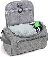 Etercycle Hanging Wash Bag Travel Toiletry Bag Grey Waterproof Oxford