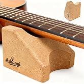 Ashanyi Guitar Neck Rest, Dual Height Cradle for Setup and Repair | Natural Cork with Non-Slip Bumper Pads, String Instrument Luthier Tool for String Changing, Maintenance, Guitar Accessories
