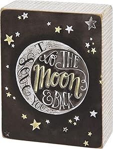 Primitives By Kathy Box Chalk Sign: I Love You to the Moon and Back