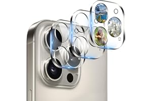 AIYEEN Camera Lens Protector (3 Pack) Compatible with iPhone 16 Pro 6.3" & iPhone 16 Pro Max 6.9" Camera Lens Cover Protection, 9H Tempered Glass, HD Clear Anti-Scratch [Does Not Affect Night Shots]