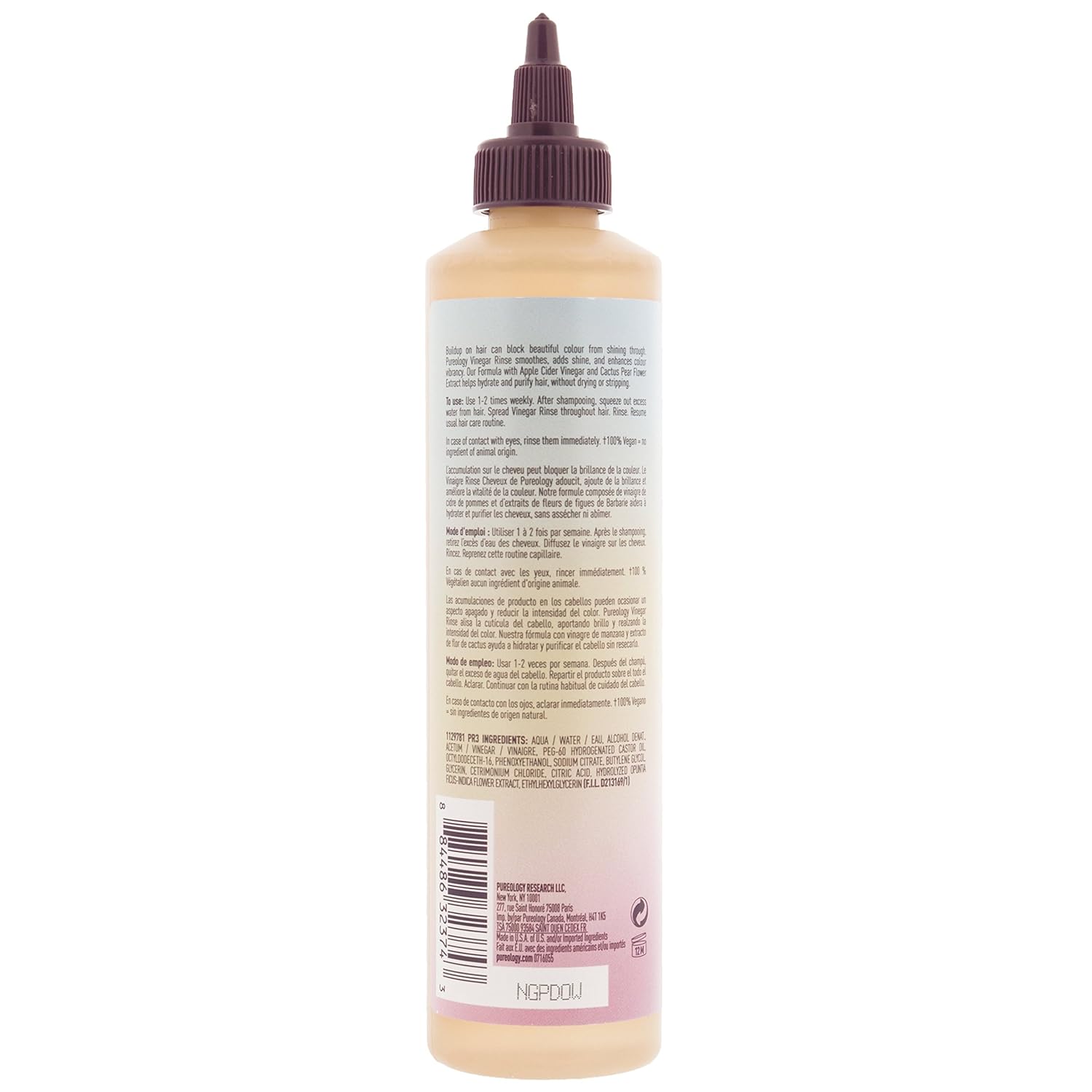 Amazon Com Pureology Vinegar Hair Rinse Cleanses Softens