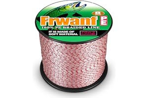 FRWANF 8 Strand Braided Fishing Line - Colorfast - Zero Stretch - High Strength - Abrasion Resistant Braided Line - Thousands of Choices in 9 Colors - Professional Performance in Salt or Fresh Water