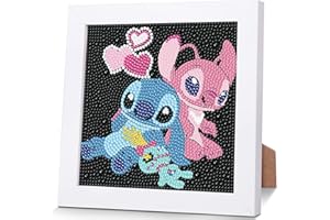 KOJEFCV Cartoon Diamond Art Painting Kits for Kids with Frame,Cartoon Diamond Art for Kids Ages 4-8-12,Easy Gem Kit Kid with Beautiful Package for Gift Home Wall Decor(7x7inch)