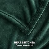 EHEYCIGA Fleece Blanket 150x200cm Dark Green Soft Flannel Throw view 3