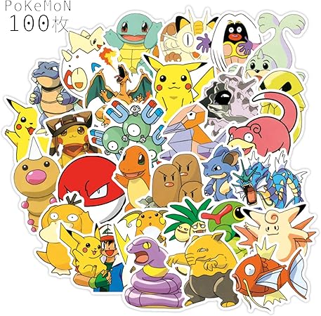 Amazon Masmo ポケモンステッカー ポケモンシール ご褒美シール 100枚 防水 アニメ シール ステッカー おもちゃ Amazon Masmo ポケモンステッカー ポケモンシール ご褒美シール 100枚 防水 アニメ シール ステッカー おもちゃ