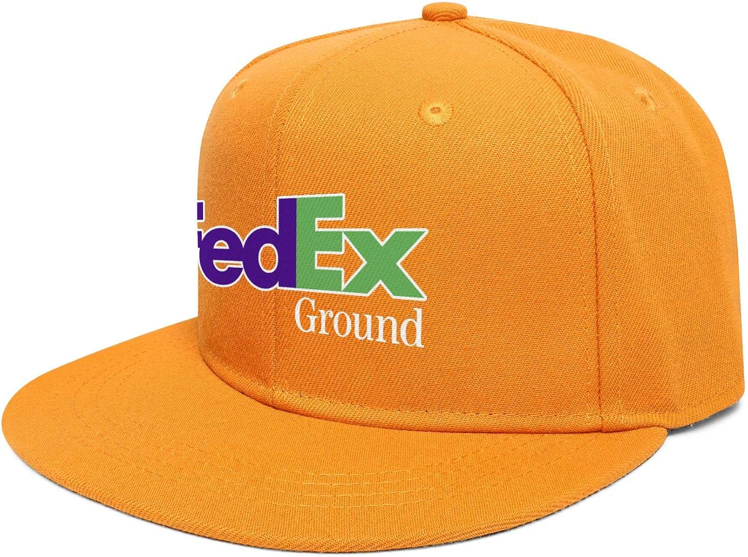 Sunscreen Hat FedExGroundVioletGreenLogoSymbol Flat Brim Orange