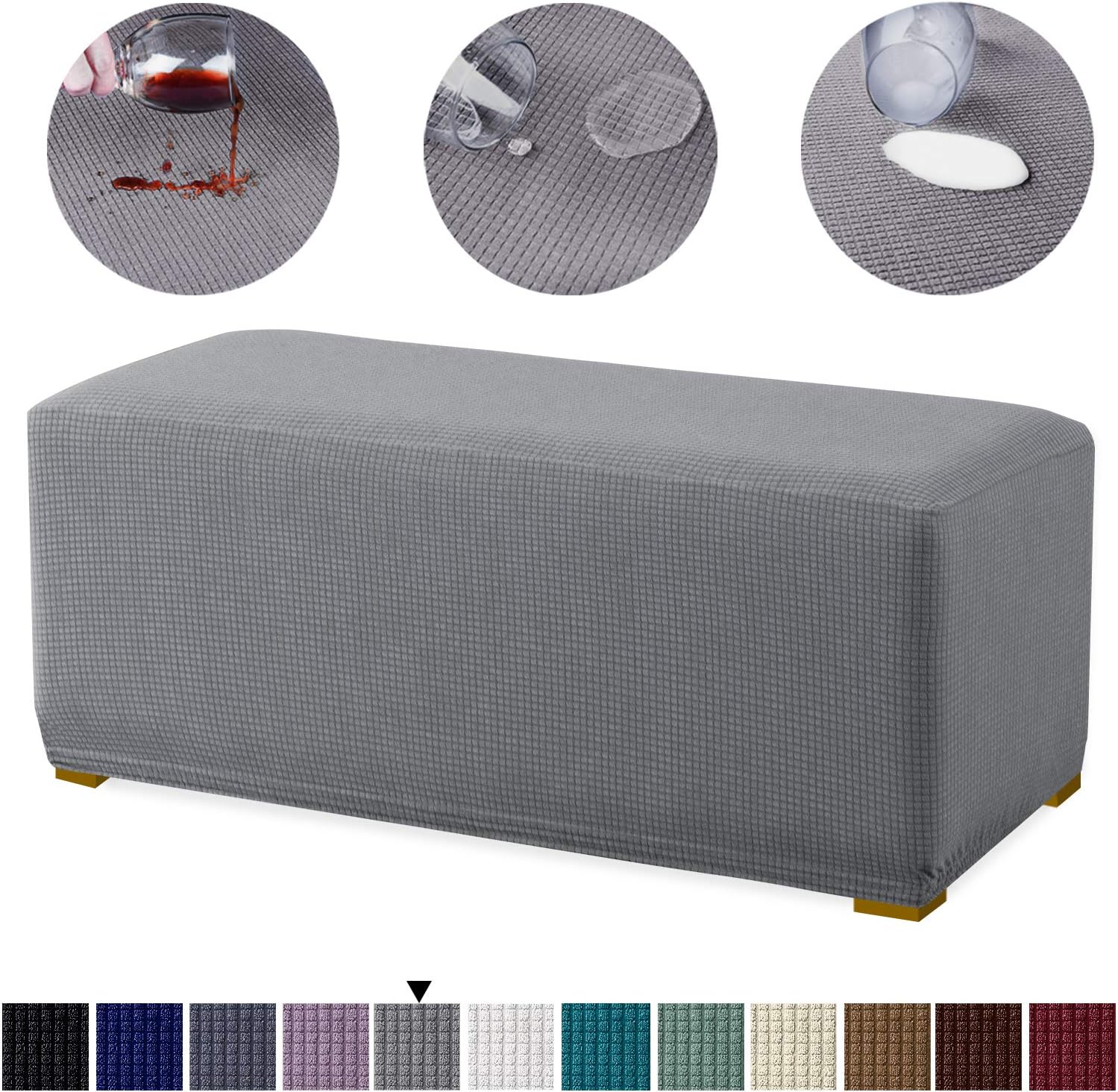 Best light grey folding storage ottoman