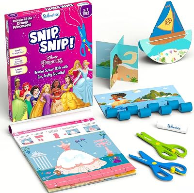 Skillmatics Snip Snip Disney Princess Scissor Skills Activity Book