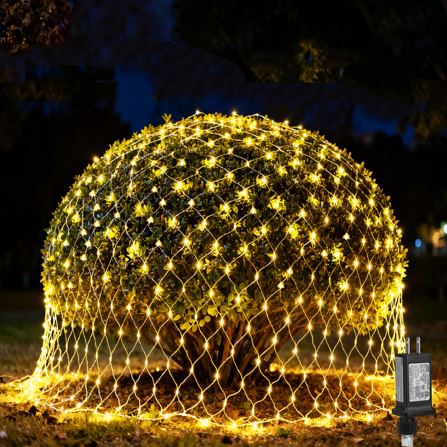 Photo 1 of (Upgraded) Outdoor Christmas Lights, 360 LED Sturdy Net Lights, 12x5Ft Outdoor String Lights [8 Modes & Waterproof] Christmas Decoration for New Year, Bushes, Gardens, Lawns, Patio Decor - Warmwhite