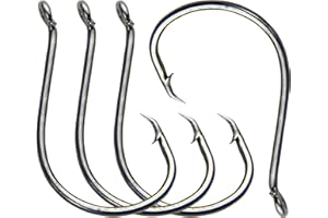 Shaddock Fishing 100pcs 7384 2X Strong Custom Offset Sport Circle Hooks Black High Carbon Steel Octopus Saltwater Fishing Hooks-Size:10-10/0