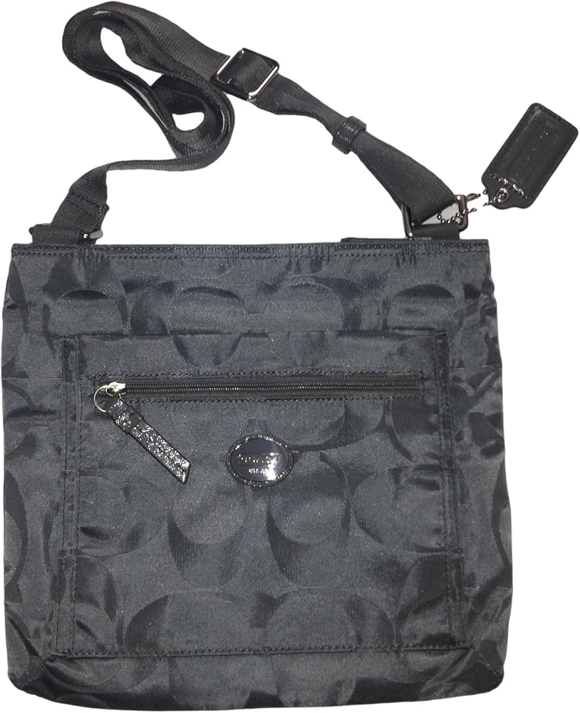 coach nylon crossbody black