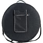 Shamanic Drum Bag, Bodhran Drum Bag, Handmade Frame Drum Bag, Hand Drum Protection, Waterproof Drum Cases (Black, 16 Inches X 3 Inches)