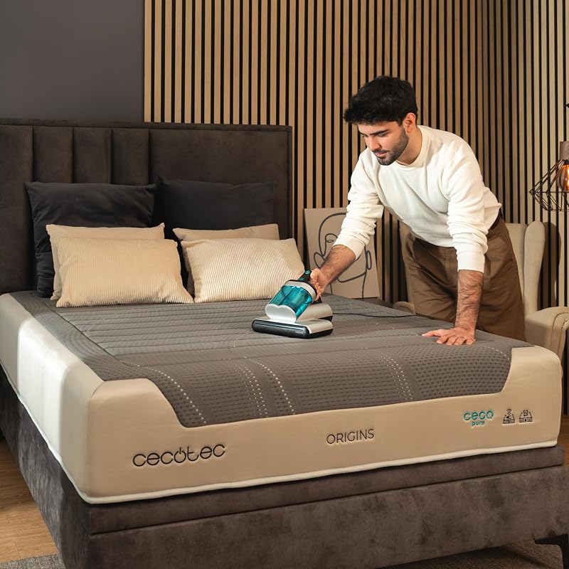 Aspiratore Antiacaro Battimaterasso - Aspirapolvere Conga Rockstar 4000 Mattress. ForceSonic 400W, 13 kPa, Luce UV-C, Heat Tech, Spazzola Power Brush, Cavo 5m, Doppio serbatoio, Aromaterapia