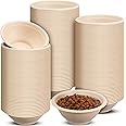 Thenshop 200 Pcs Biodegradable Disposable Pet Bowls Bulk Travel Paper Food Bowls for Small Dogs Puppy Cat Food Dish Safe Container for Outdoor Small Animal Feeding and Watering Supplies(8 oz)