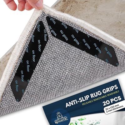 Rugistic Rug Gripper 20 Pcs - Washable & Reusable for Laminate Wood Floors