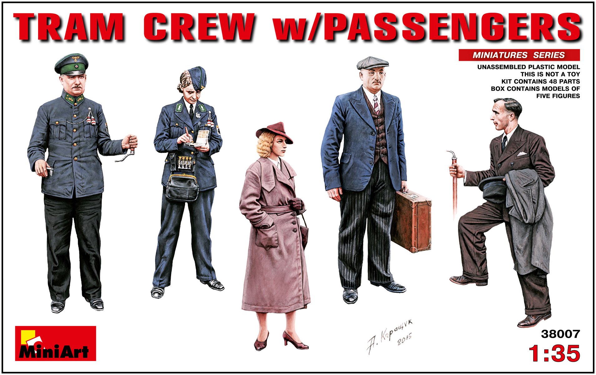 Miniart 1: 35 - Tram Crew with Passengers