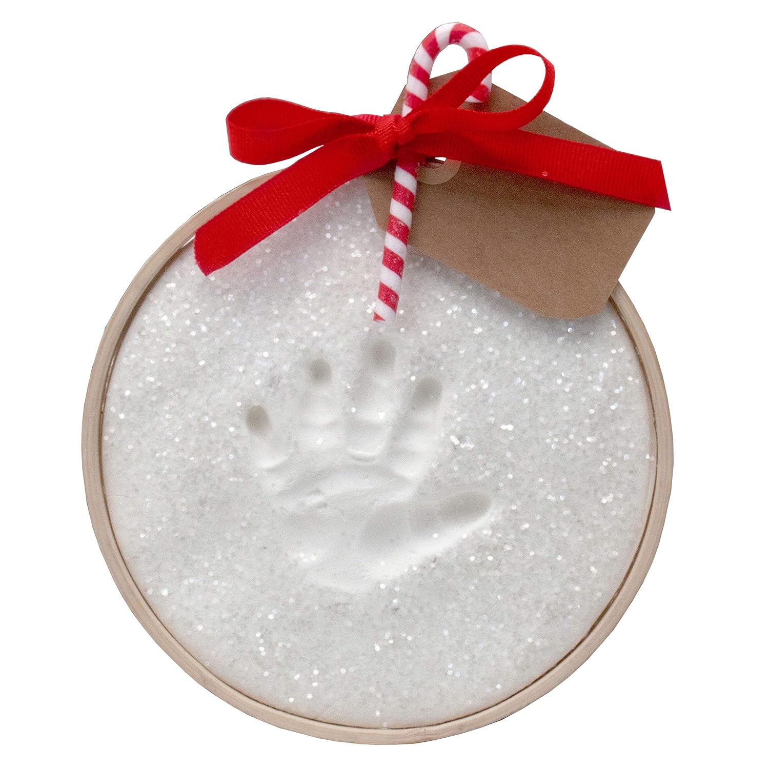 baby handprint christmas ornament