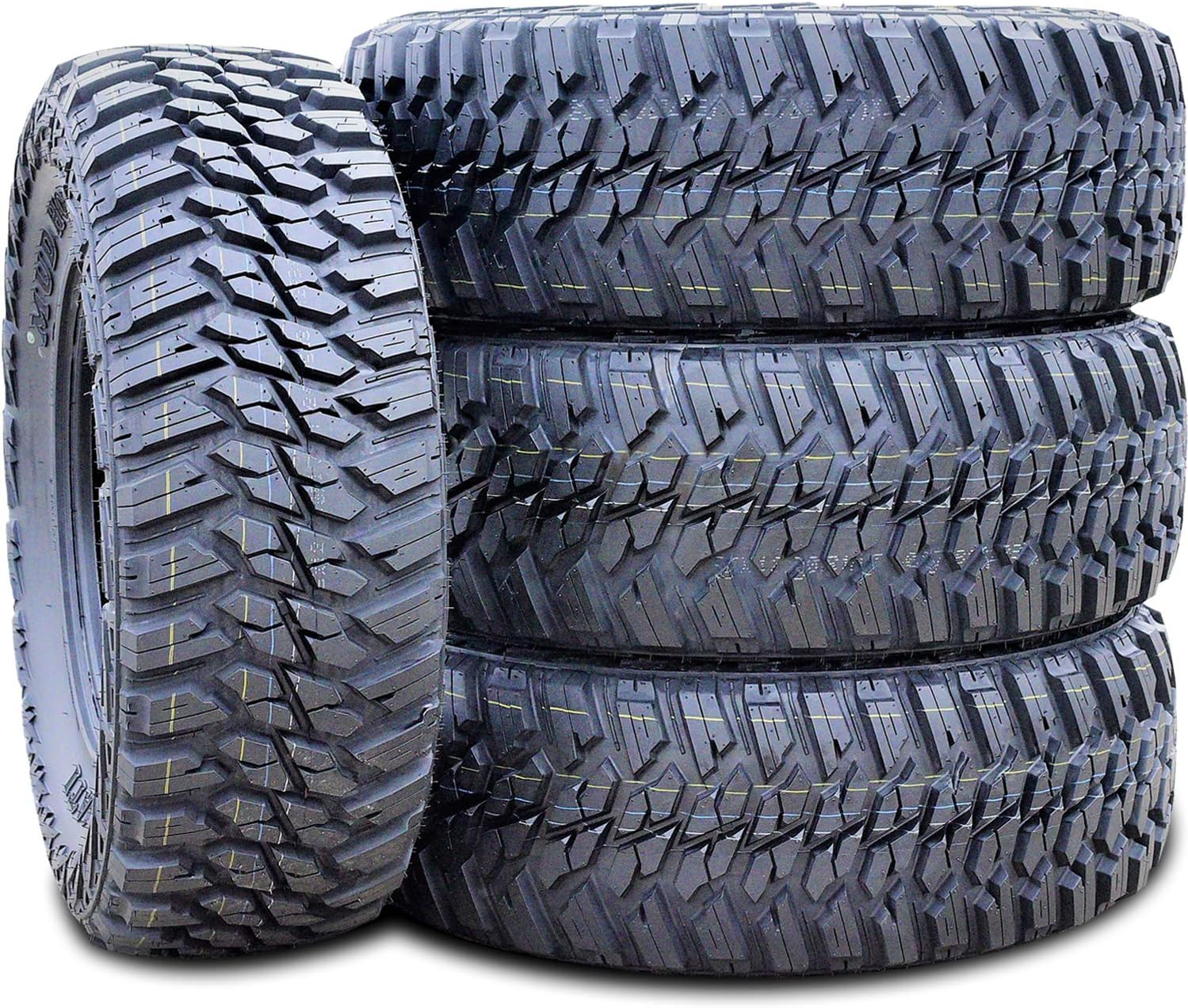 Set of 4 (FOUR) Kanati Mud Hog M/T Mud Radial Tires-35X12.50R20LT 121Q LRE 10-Ply