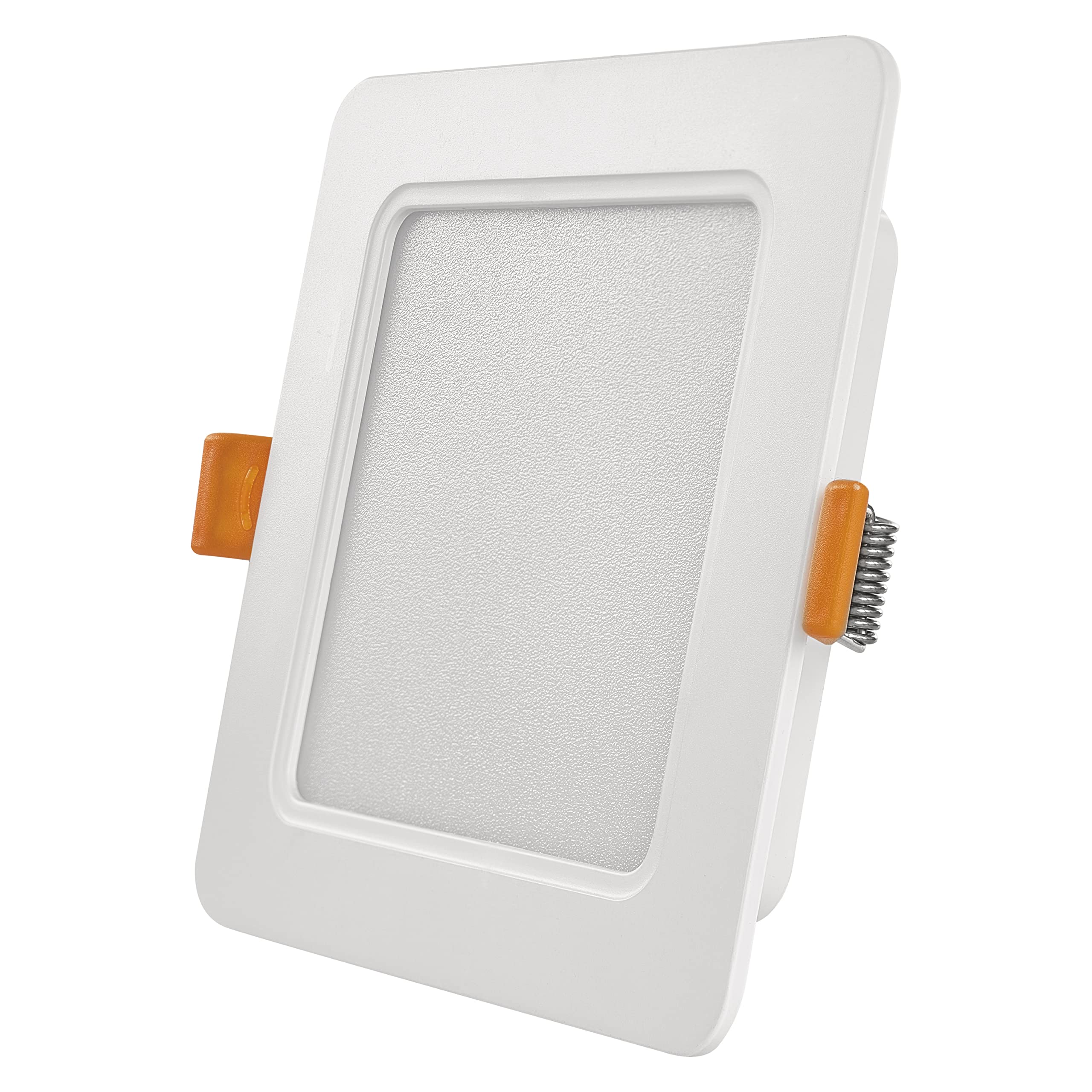 EMOS LED Panel 9W Square 900lm Ceiling Light Recessed Ceiling Light 12x12cm Neutral White 4000K with LED Driver Extra Flat Installation Depth 2.6cm White