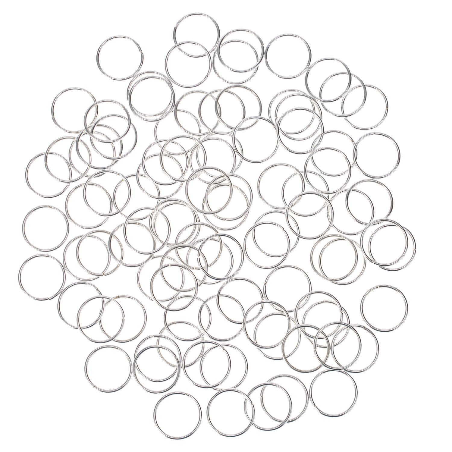 100 Pack Hair Rings Braid Rings Hair Loop Clips Hair Accessories (Silver)