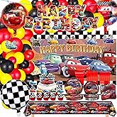 197 PCS Birthday Party Decorations, Include Theme Balloon Arch Kit, Backdrop, Tableware, Tablecloth, Birthday Banner for Adult Theme Party Supplies
