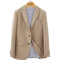 Marvelous World Boys Suits Khaki Slim Fit Size 14