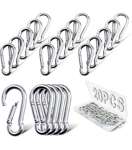 Lot Of 5 ZP Steel Carabiners / Snap Hooks – 1/4" X 2-1/2" – Bulk, No Retail Packaging - View #3