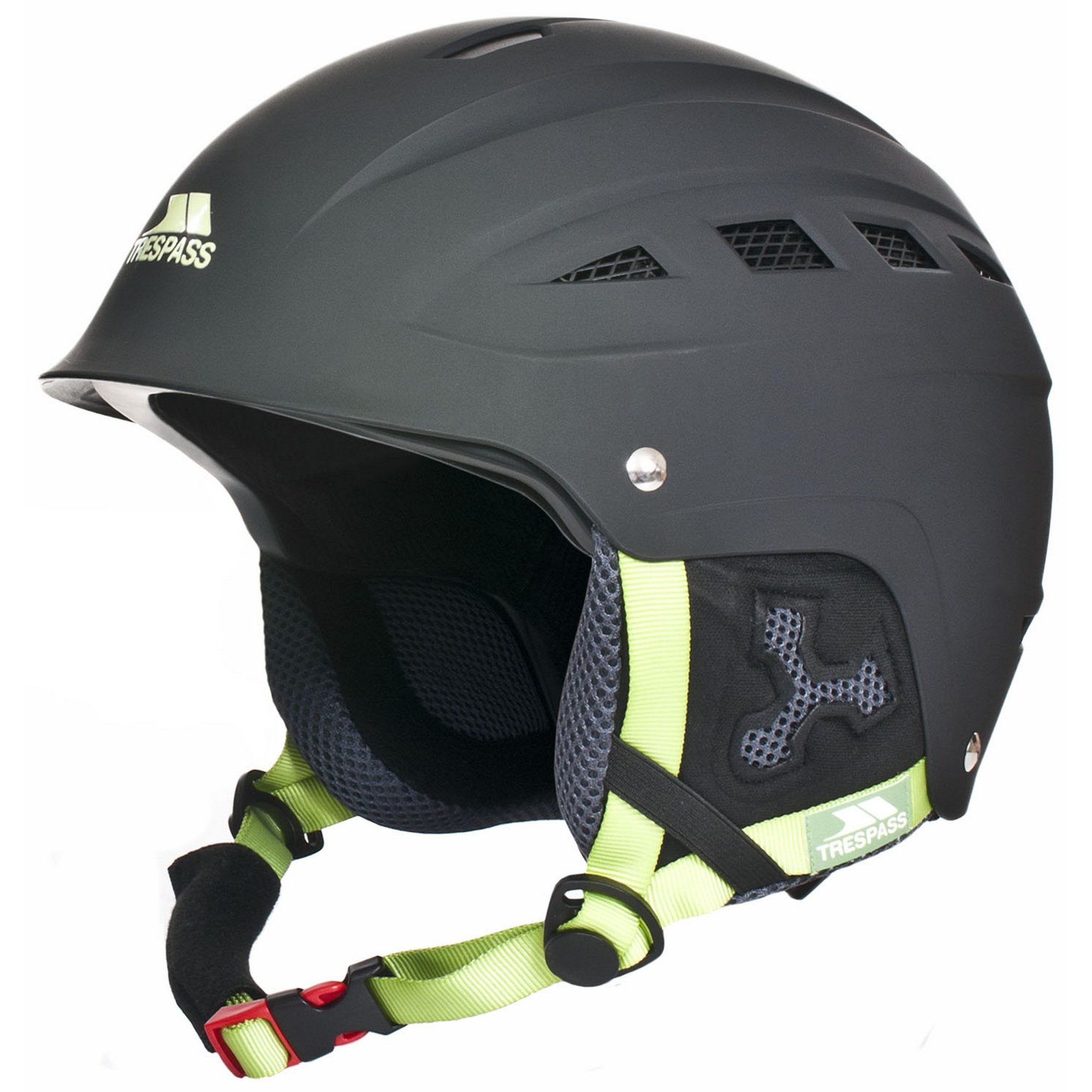 Trespass Furillo Mens Sport Snowboarding Green Black Ski Helmet