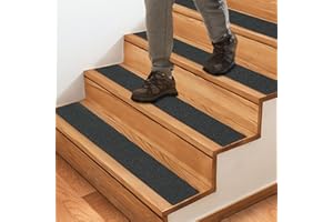 CHUANGSEED 12-Pack Non-Slip Stair Traction Tape 4''x30'' -80 Grit Outdoor Treads Grip Tape- Waterproof Heavy Duty Anti Skid Strips for Steps,Deck,Staircase