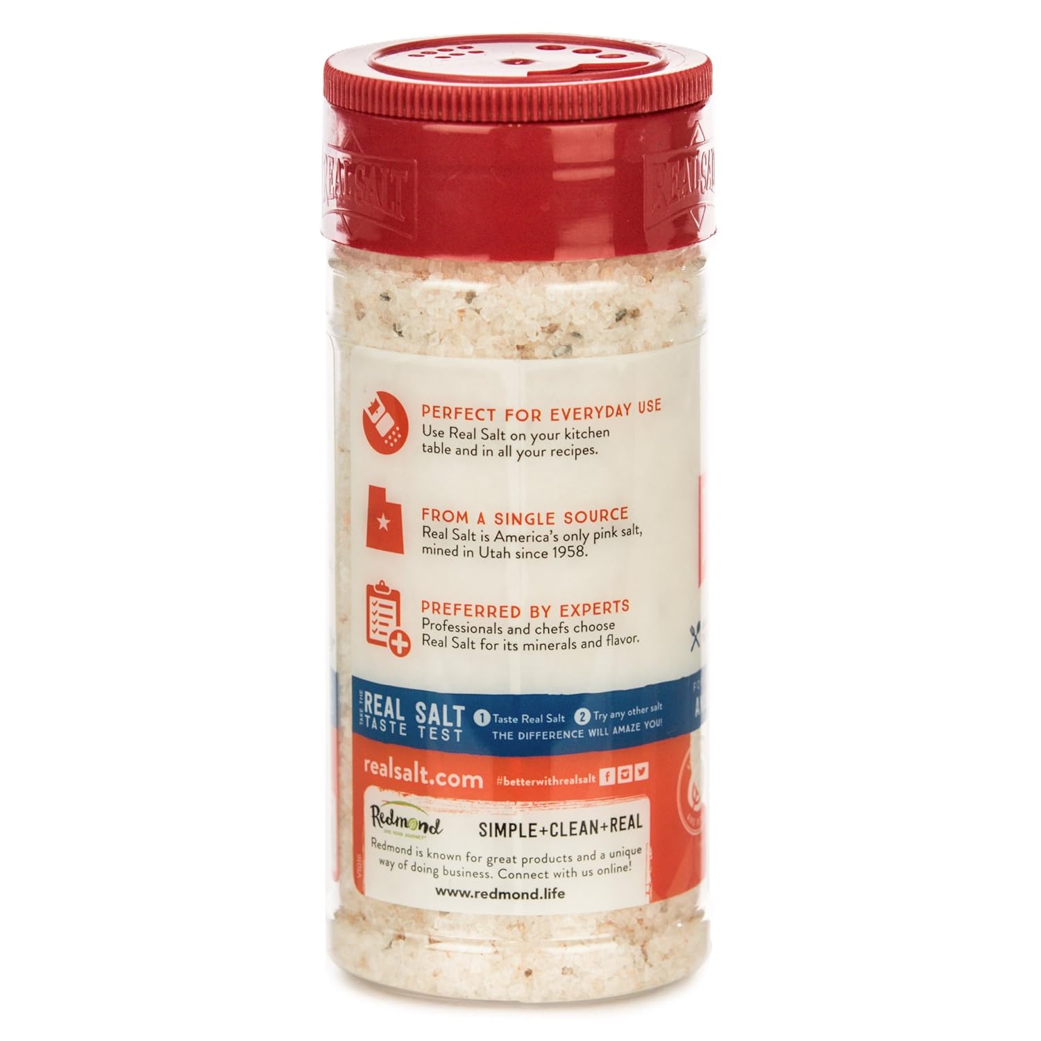 Redmond Real Sea Salt - Natural Unrefined Organic Gluten Free Kosher, 10 Ounce Shaker : Nutrition And Wellness Products : Grocery & Gourmet Food