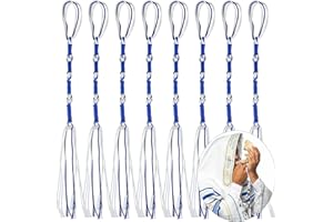 Tzitzits Thread Small Tassels Prayer Shawl Accessories Fringes Home Decor Tassels (Blue, White, 8 Pieces)