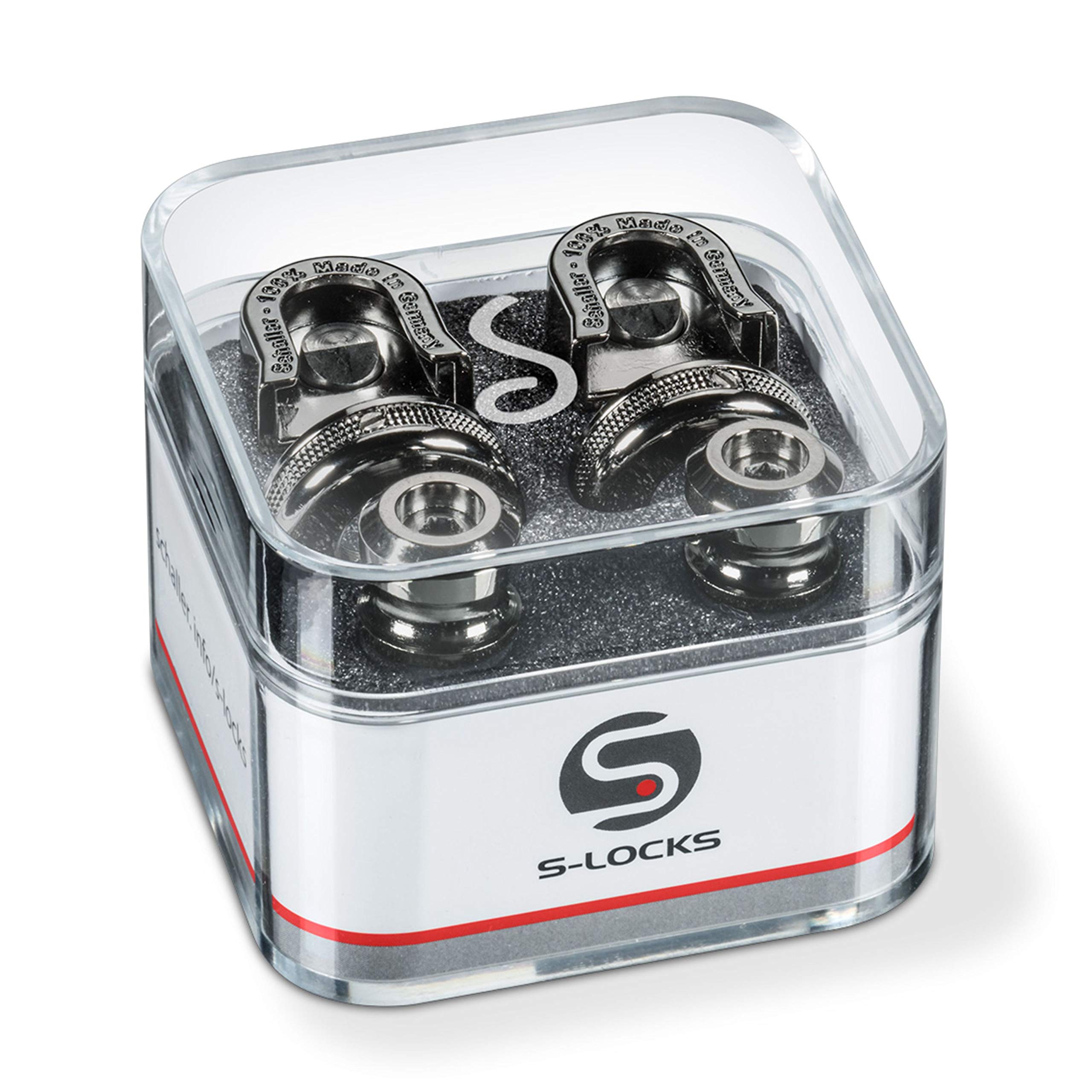 Schaller Security Strap Locks - Ruthenium 1 Pair (2 Pieces)