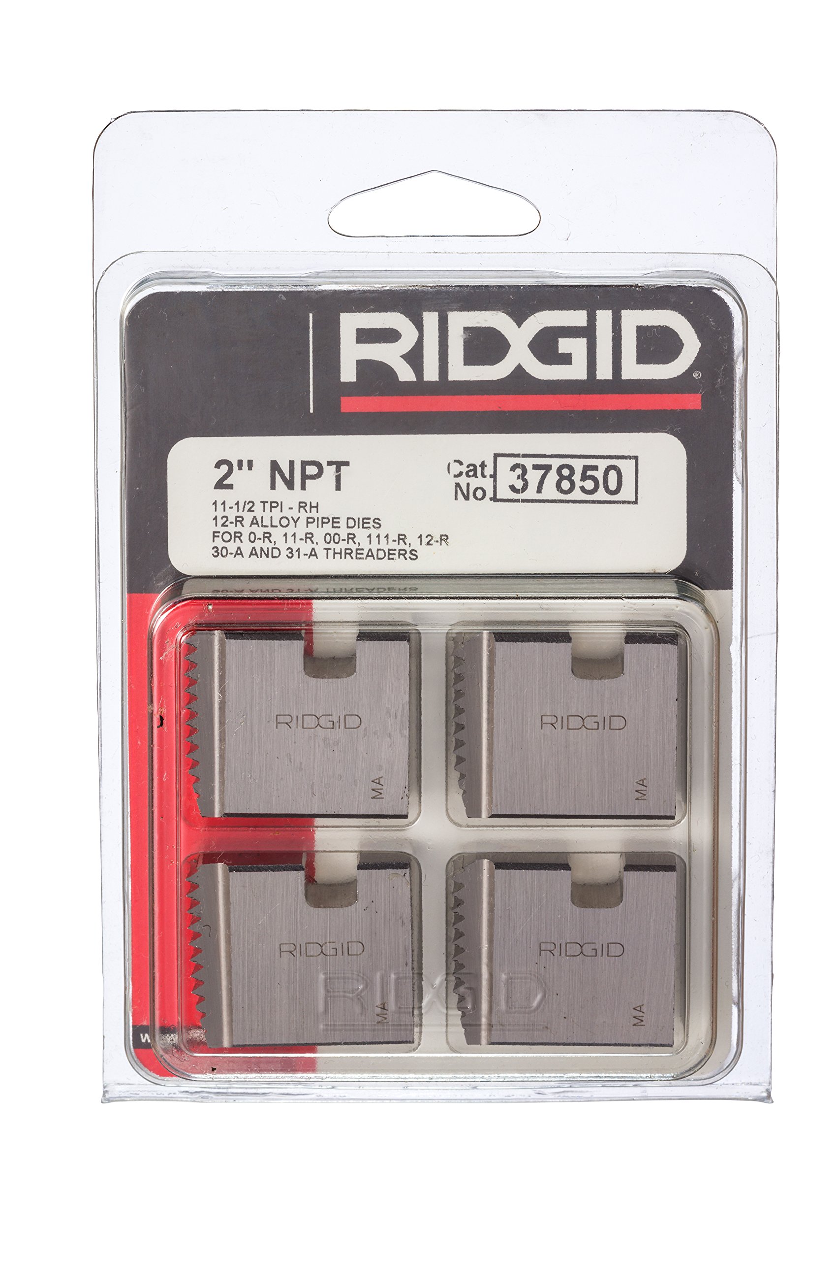 RIDGID 37850 Manual Threader Pipe Dies, RightHanded Alloy NPT Pipe