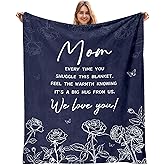 AJIIUSV Gifts for Mom Blanket for Mother's Day, Mom Gifts from Daughter Son, Moms Birthday Gift Throw Blanket 50"x60"