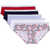 Tommy Hilfiger womens Classic Cotton Hipster Underwear With Logo Waistband 5-pack