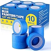VOISEN 10 Packs Painters Tape, Blue Tape, Masking Tape for Multi-Purpose | 2 Inch Wide (1.85 in x 55 Yds), Masking Tape Bulk, DIY Artist Craft Arts, Decoration, Drafting, No Residue