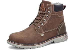 Mishansha Men's Waterproof Snow Boots, Insulated Warm Lined Winter Boot for Cold Weather, Non-Slip Outdoor Trekking Hiking Shoes Size 4-13.5