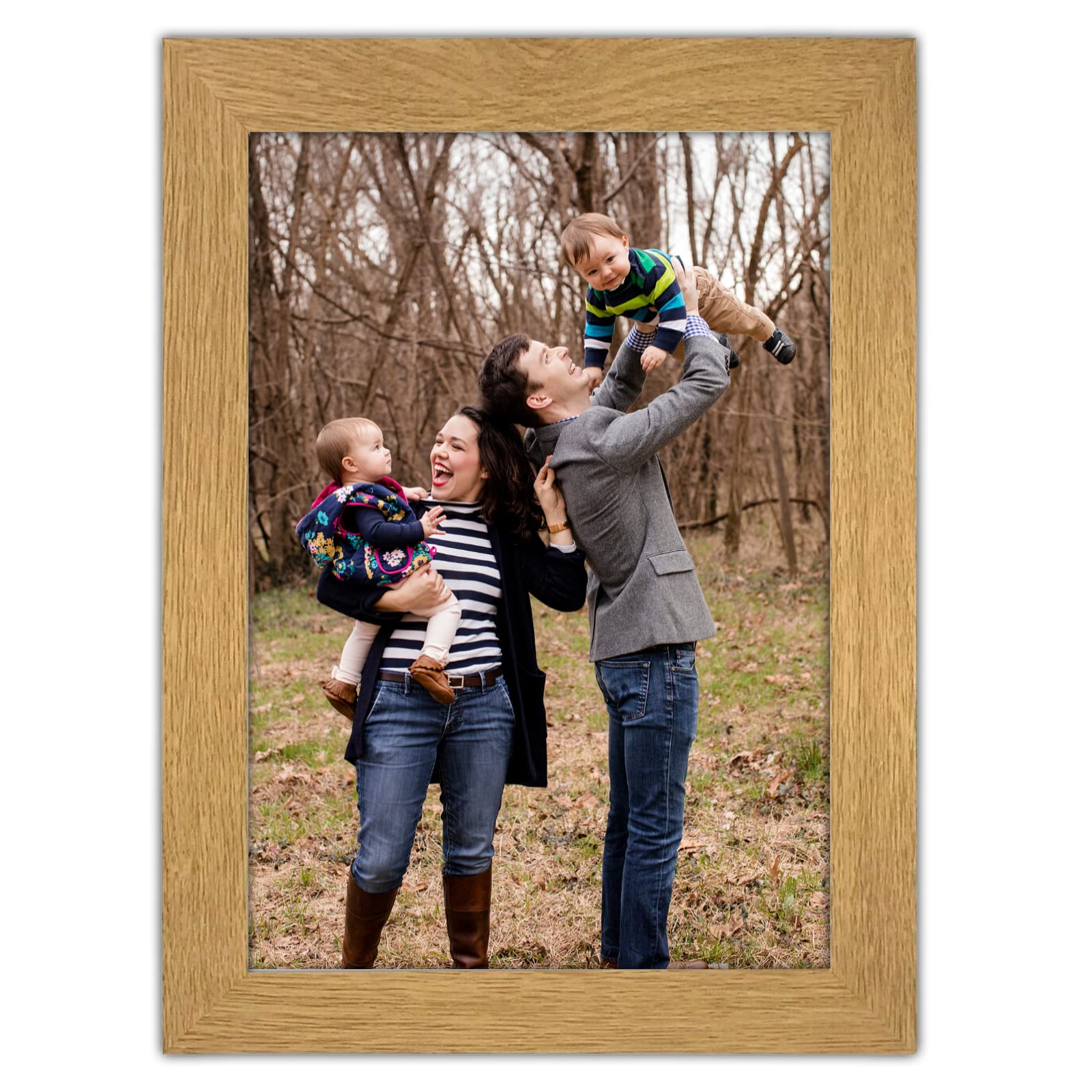 SM Decor Oak A4 Picture Frame - Freestanding and Wall Mounted Photo Frame for Pictures Posters & Certificates, A4 Size Compact Picture Frames - Oak, A4 (21 x 30 cm)
