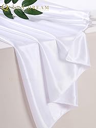 9ft White Table Skirts for Rectangle Tables