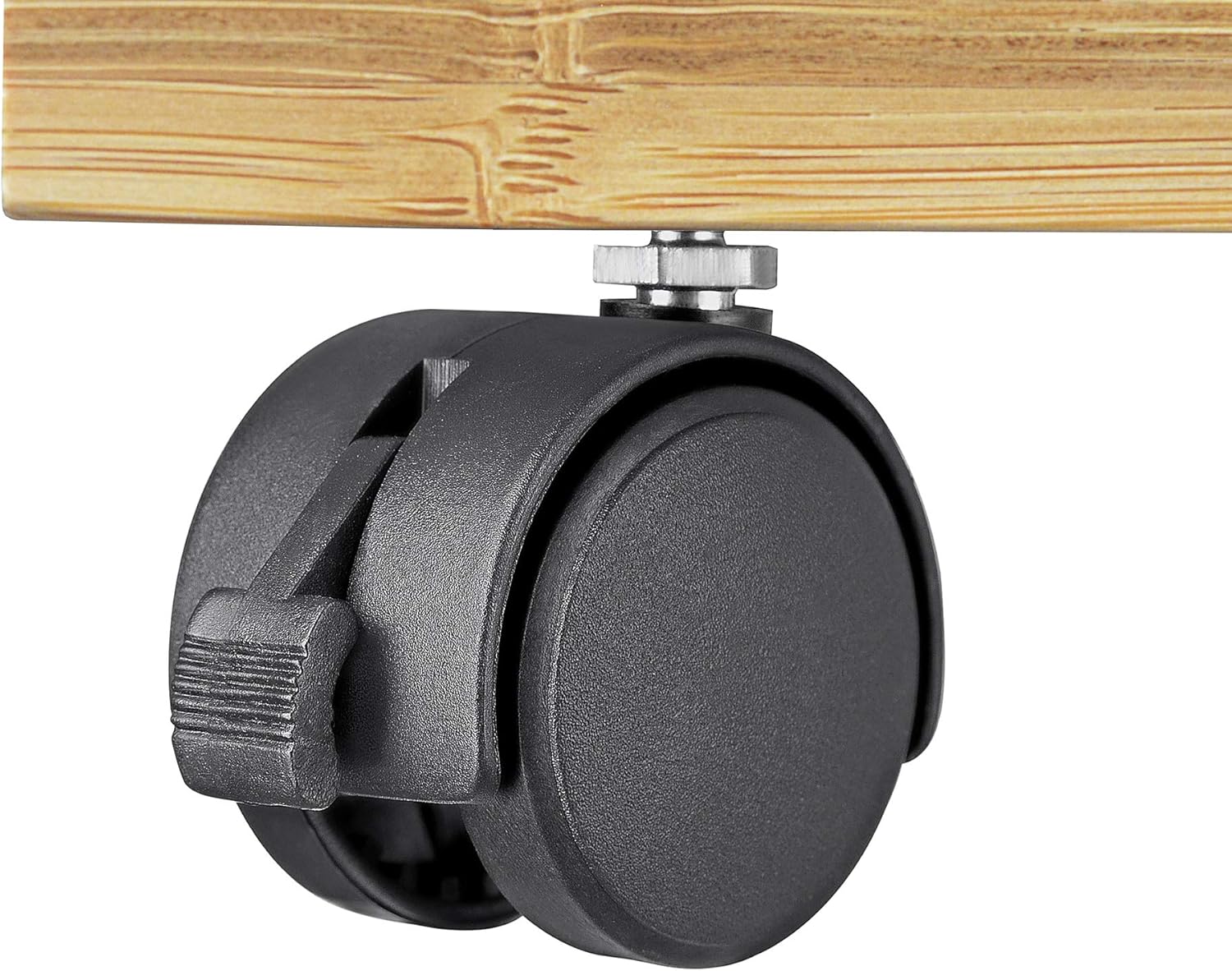 BALANBO CPU Stand PC Cart Computer Bamboo CPU Holder Tower Stand with Baffle with 4 Caster Rolling Wheels with Wheels Under Desk(Natural） : Office Products
