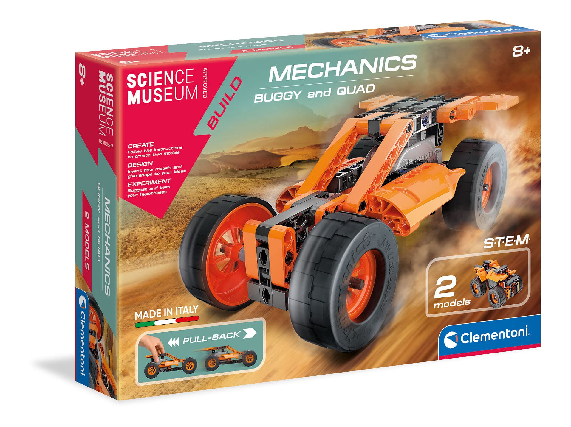 Clementoni 61512, Science Museum Mechanics Buggy and Quad Kit for Children and Adults, Ages 8 years Plus