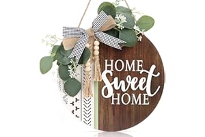TOARTi 3D Welcome Front Door Wreath Porch Decor, Wooden Home Sweet Home Boho Outdoor Sign Hanging, Farmhouse Aztec Wall Sign 