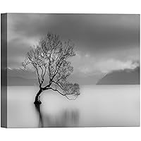 SIGNWIN Canvas Wall Art Black and White Country Names World Atlas Architecture & Maps Cities Typography Modern Art Farmhouse/Country Urban for Living Room, Bedroom, Office - 12x18 inches