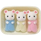 Sylvanian Families Epoch Marshmallow Mouse Doll, Ne-108 ST Mark Certified, for Ages 3 and Up, Toy, Dollhouse Sylvanian Families, Epoch