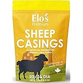 Natural Sheep Sausage Casing 70g (2.4oz) (22/24 DIA) |MADE IN CANADA| Premium Quality Edible Casings for Delicate Sausages, S